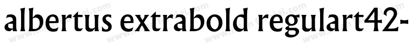albertus extrabold regulart42字体转换
